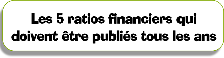Les 5 ratios financiers qui
doivent être publiés tous les ans