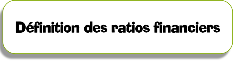 Définition des ratios financiers